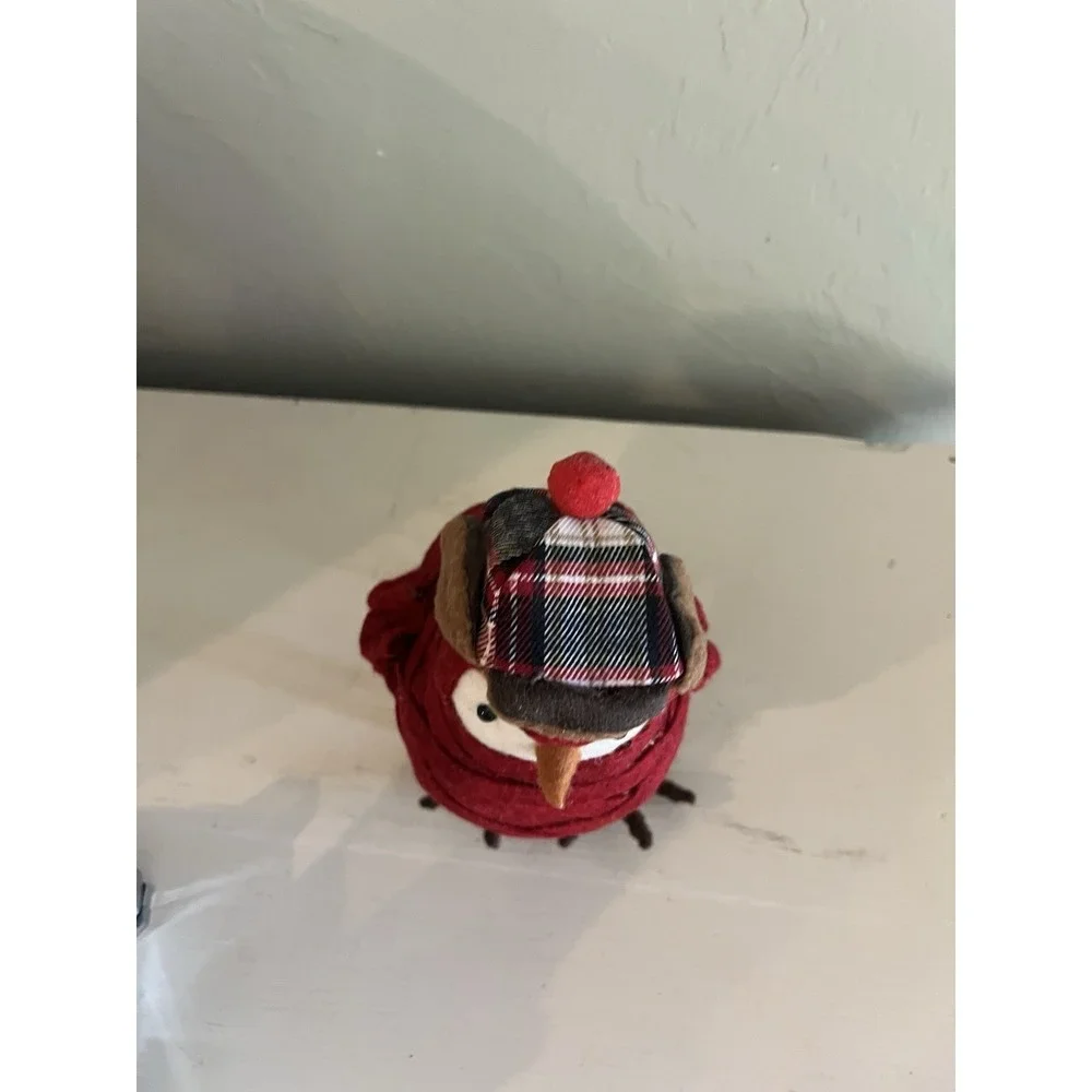 Target Spritz Featherly Friends Red Bird Figure Plaid Earflap Hat 2013 7